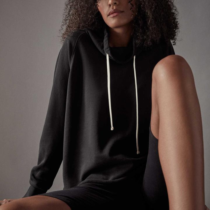 James Perse French Terry Funnel Neck Top
