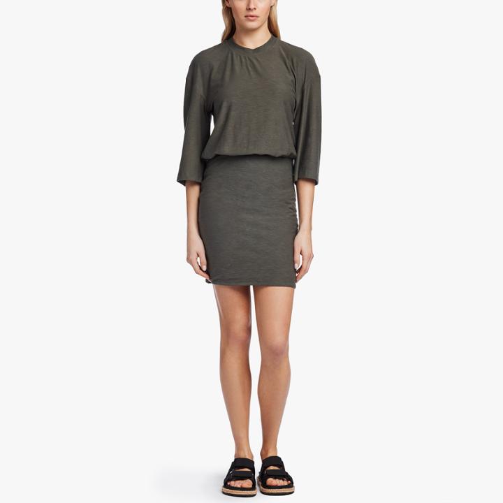 James Perse Drop 3/4 Sleeve Blouson Dress