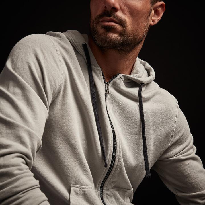 James Perse Vintage French Terry Zip Up Hoody