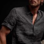 James Perse Garment Dyed Short Sleeve Linen Shirt