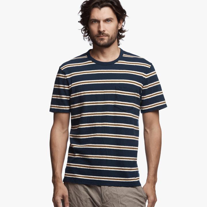 James Perse Retro Stripe Pocket Tee