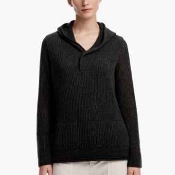 James Perse Half Cardigan Stitch Hoodie