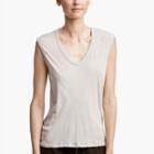 James Perse Contrast Rib Muscle Tee