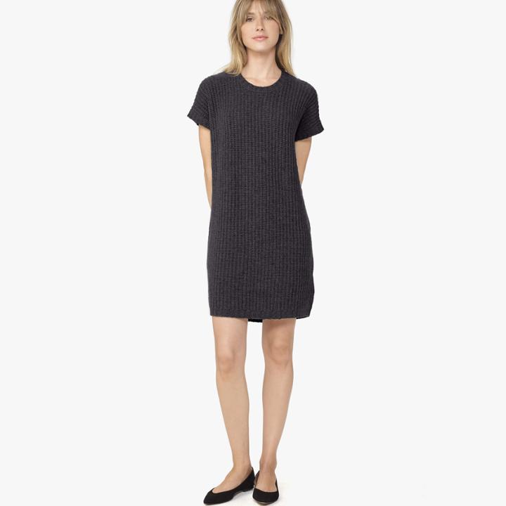 James Perse Cashmere Cardigan Stitch Dress