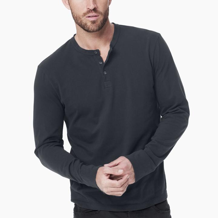 James Perse Sueded Jersey Henley