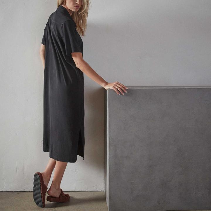 James Perse Clean Finished Jersey Camp Dress