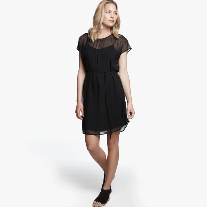 James Perse Chiffon Dress With Slip