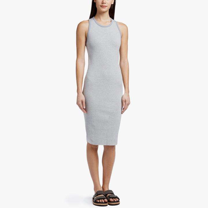 James Perse Sporty Trim Rib Tank Dress