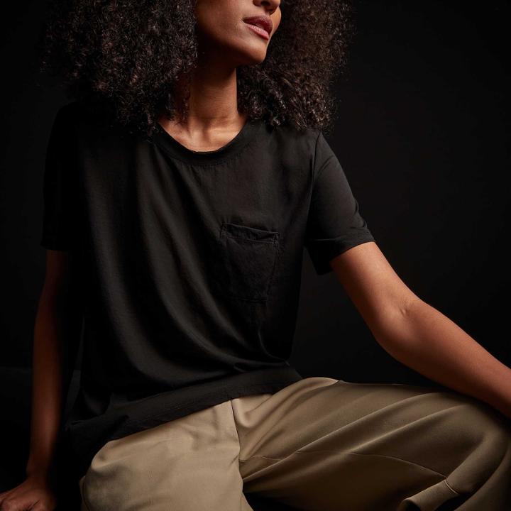 James Perse Stretch Jersey Short Sleeve Pocket Tee
