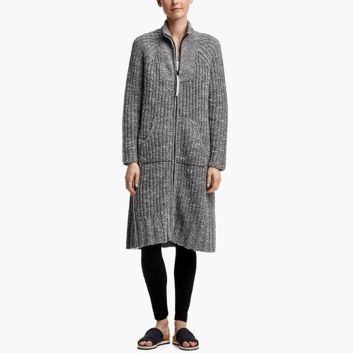 James Perse Ribbed Zip-up Cardigan