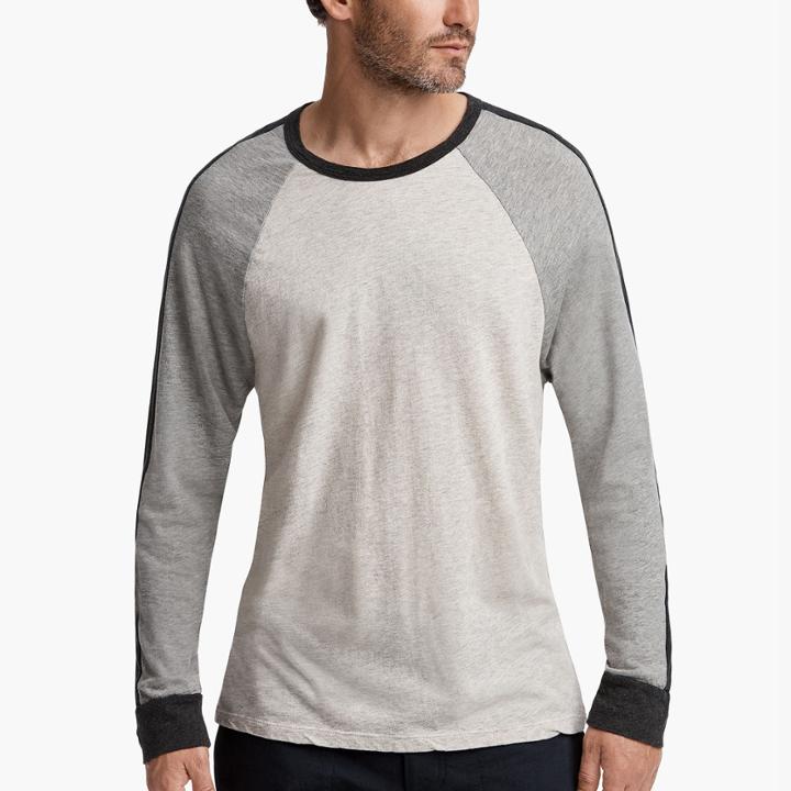 James Perse Crepe Jersey Tri-color Raglan