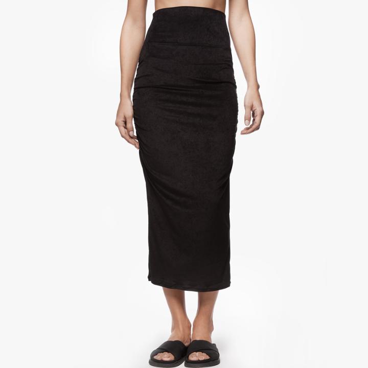 James Perse Stretch Velvet Skinny Skirt