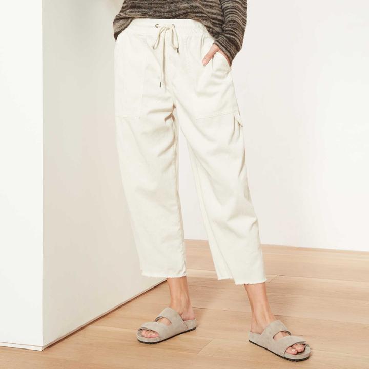 James Perse Cropped Cotton Carpenter Pant