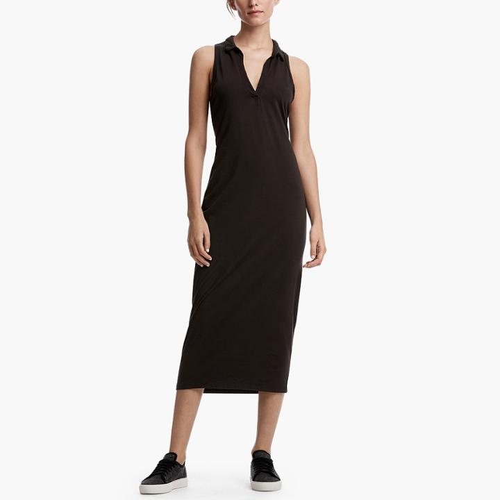 James Perse Brushed Cotton Polo Dress