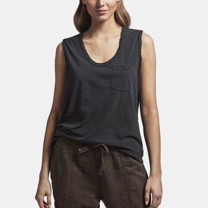 James Perse Vintage Wash Pocket Tank