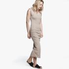 James Perse Twisted Sleeve Skinny Dress