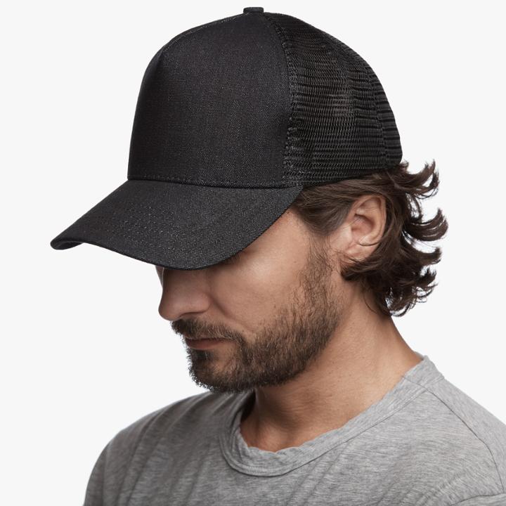 James Perse Dark Indigo Denim Trucker Hat