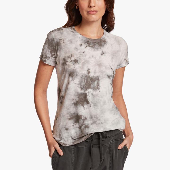 James Perse Tie Dye Cotton Crepe Tee