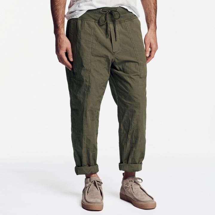 James Perse Mixed Media Poplin Pant