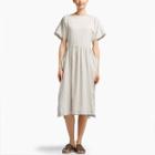 James Perse Barre Stripe Drape Sleeve Dress