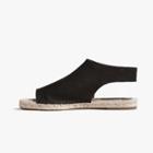 James Perse Santos Leather Ankle Espadrille - Womens
