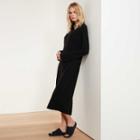 James Perse Recycled Cashmere Funnel Neck Dress