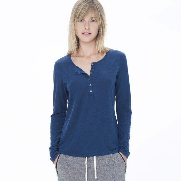 James Perse Spaced Jersey Henley