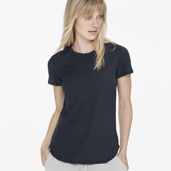 James Perse Sheer Slub Crew Neck Tee