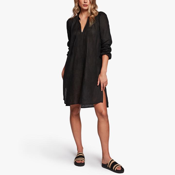 James Perse Linen Peasant Dress