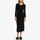 James Perse Long Sleeve Skinny Brushed Jersey Dress