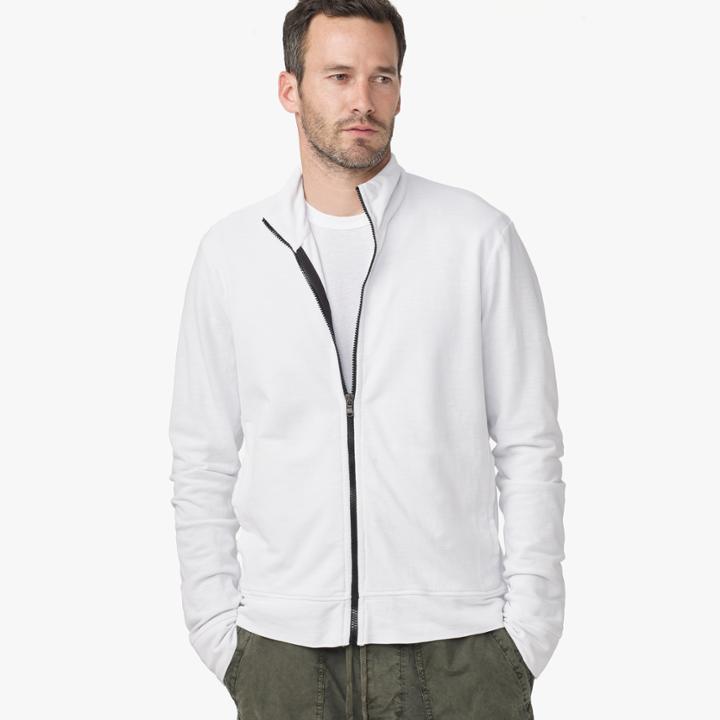 James Perse Slub Pique Zip Up Jacket