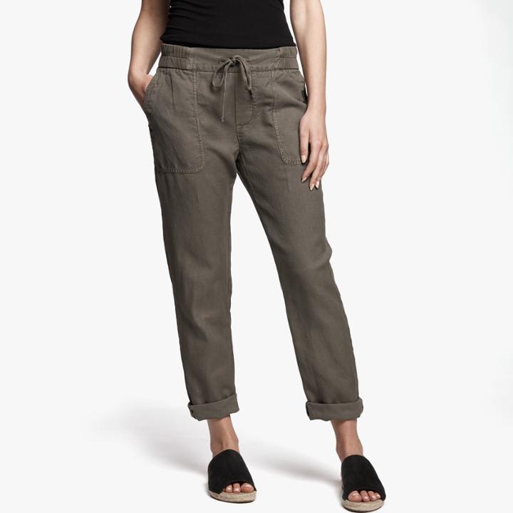 James Perse Slim Cotton Linen Trouser