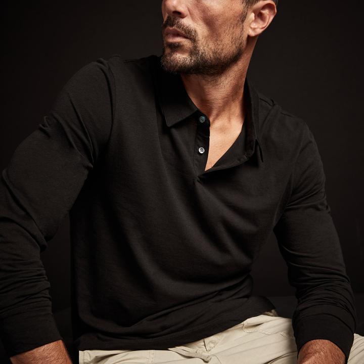 James Perse High Twist Recycled Jersey Polo