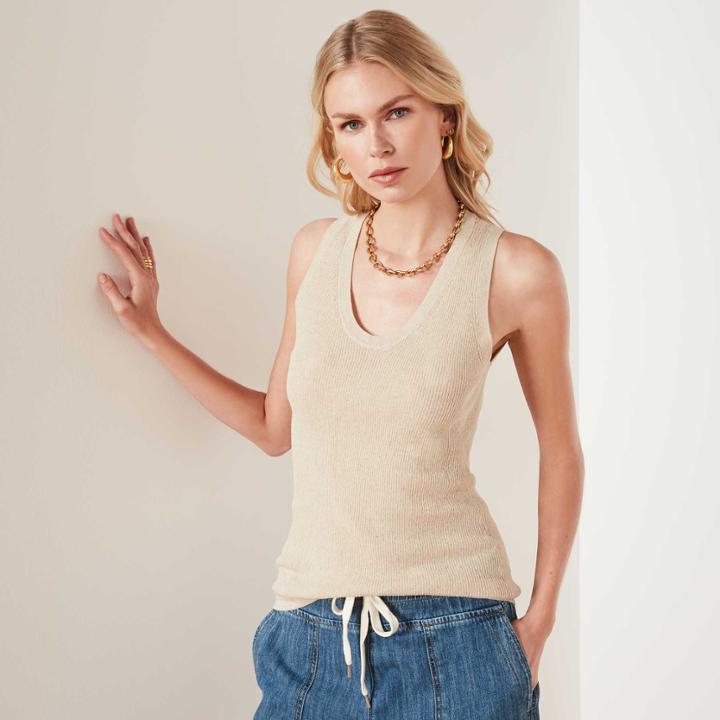 James Perse Cotton Linen Sweater Tank