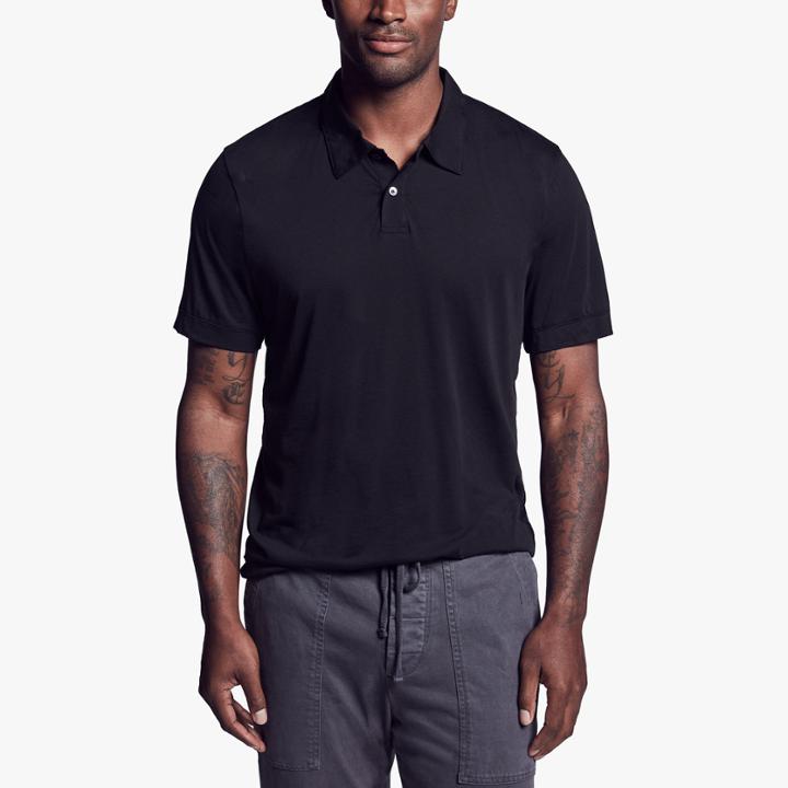 James Perse Cuffed Collar Polo