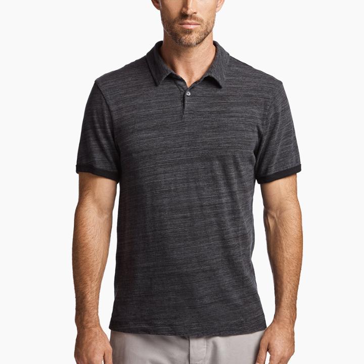 James Perse Top Dyed Ringer Polo