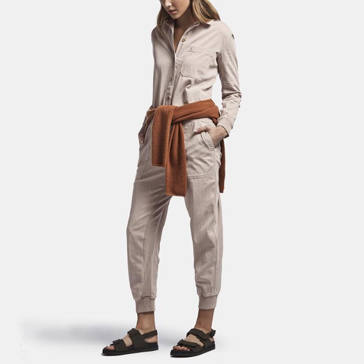 James Perse Mixed Media Jumpsuit