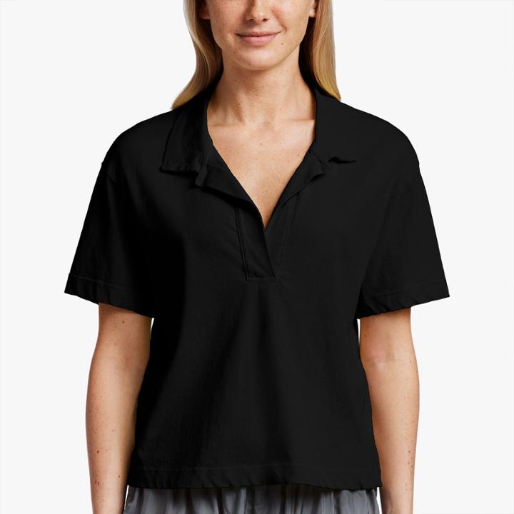 James Perse Fresca Jersey Cropped Polo