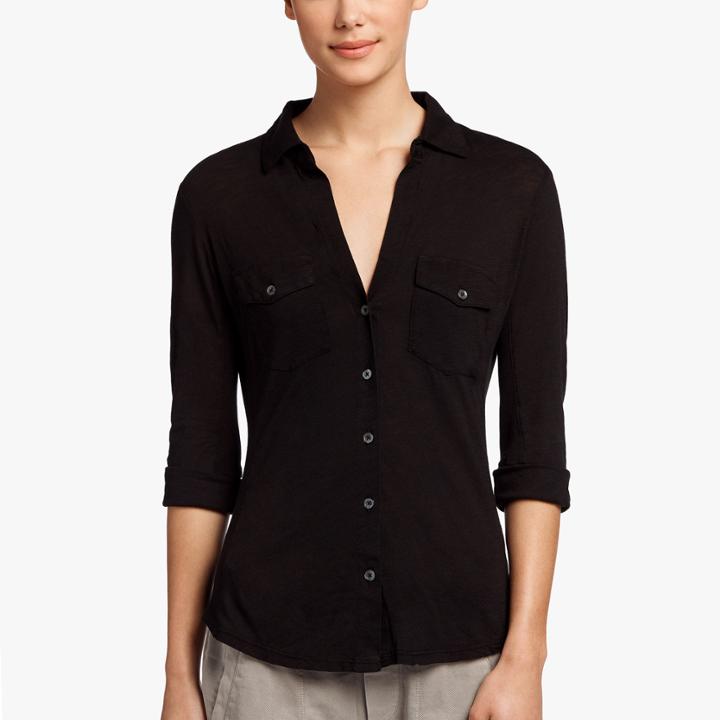 James Perse Contrast Panel Shirt