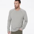 James Perse Inside Out Linen Long Sleeve Crew