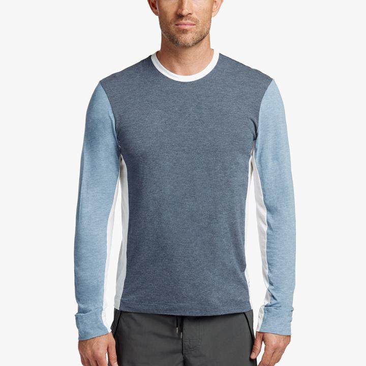 James Perse Color Block Motocross Long Sleeve Tee