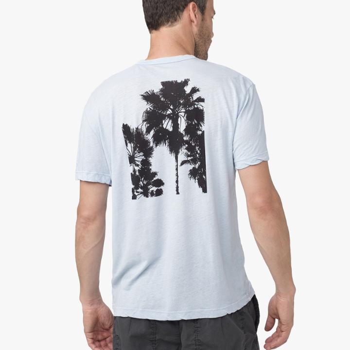 James Perse Linen Cotton Pocket Graphic Tee