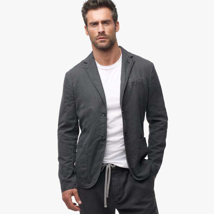 James Perse Cotton Linen Pique Blazer
