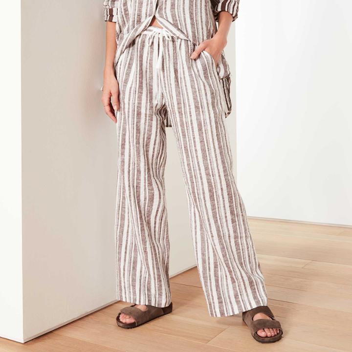 James Perse Striped Linen Pant