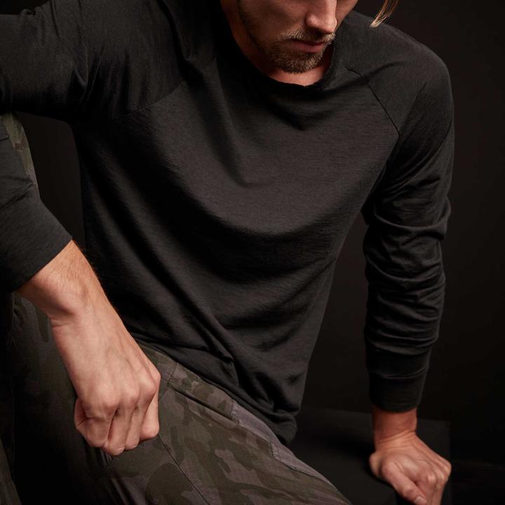 James Perse Recycled Lotus Jersey Raglan Crew