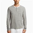 James Perse Micro Striped Jersey Henley