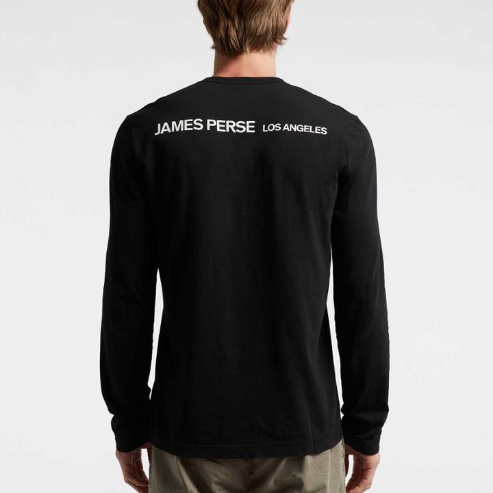 James Perse Printed Long Sleeve Crew