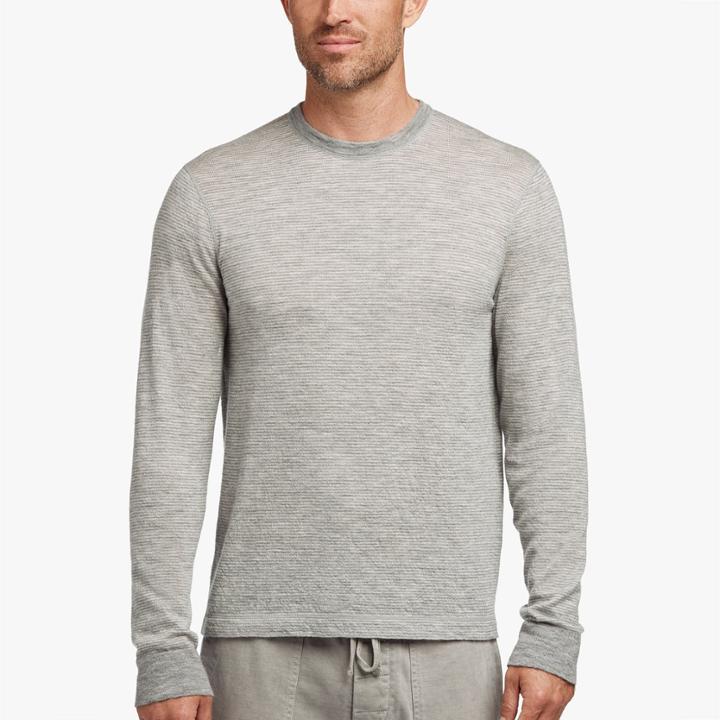 James Perse Micro Striped Cashmere Sweater