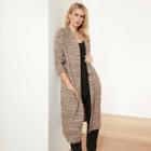 James Perse Reverse Knit Jersey Hooded Cardigan