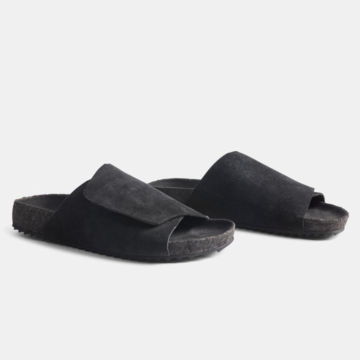 James Perse Velcro Suede Slide - Womens